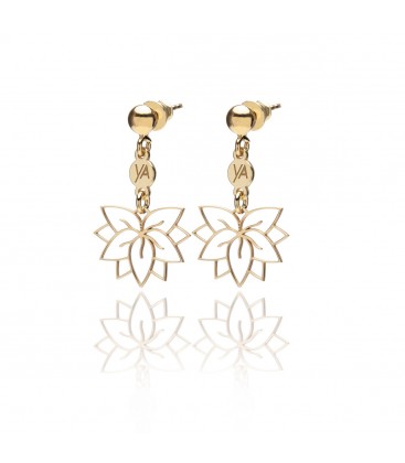 Sterling silver lotus earrings YA 925