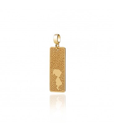 Srebrny charms Baby Girl – prostokątny medalion YA z grawerem