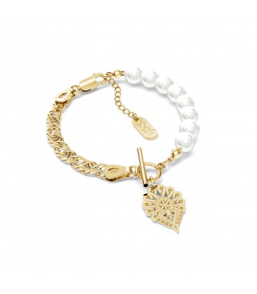 Pearl bracelet with letter, YA 925