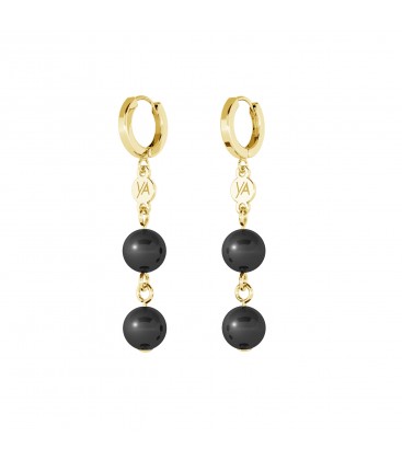 Earrings with 2 pearls, YA, sterling silver 925