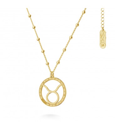 Taurus zodiac sign necklace, YA, sterling silver 925