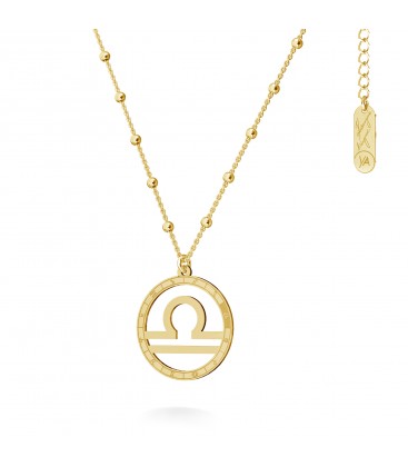Libra zodiac sign necklace, YA, sterling silver 925
