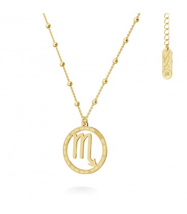 Scorpion zodiac sign necklace, YA, sterling silver 925