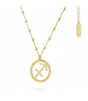 Sagittarius zodiac sign necklace, YA, sterling silver 925