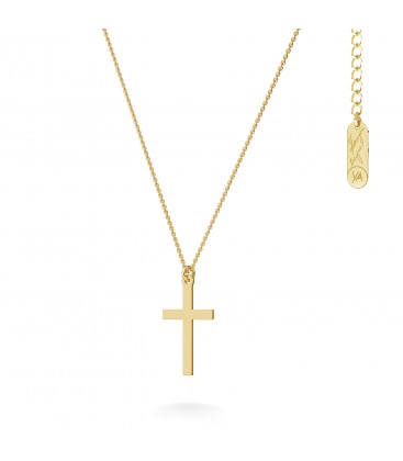 Necklace with a classic cross, YA, sterling silver 925