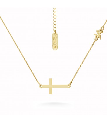 Horizontal cross necklace, YA, sterling silver 925