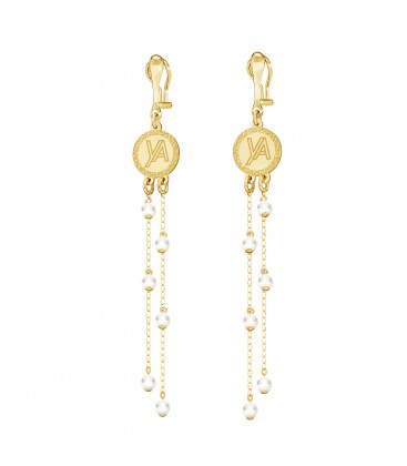 Long earrings with pearls, YA, sterling silver 925