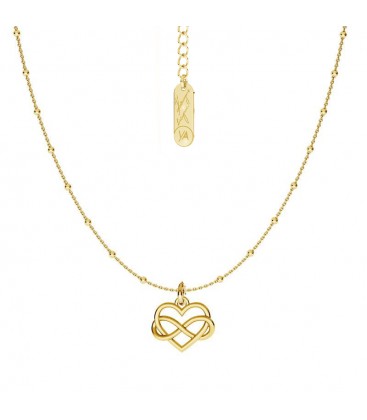 Necklace with flower & zircon, YA 925