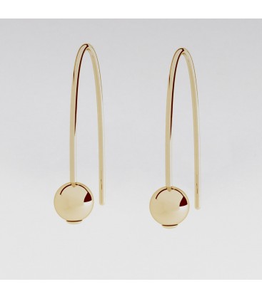 Ball safety pin earrings, YA 925