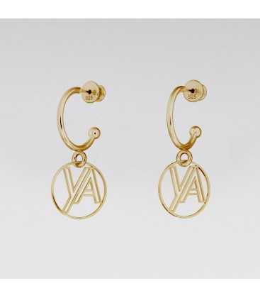 Semi circular earrings, YA, sterling silver 925